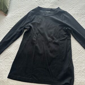 J.Crew Black Perfect Fit Long Sleeve Top Size L
